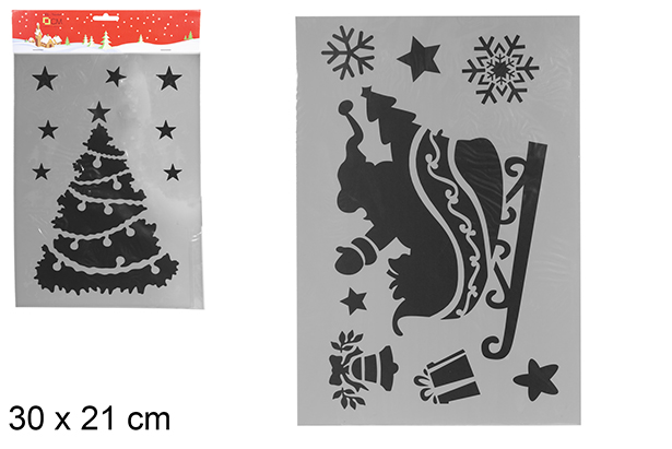 Plantilla Navidad 2 modelos surtidos 30x21 cm