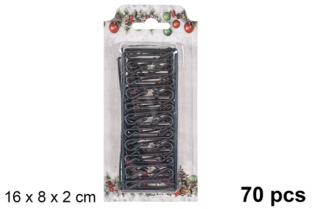 Pack 70 ganchos verdes en blister