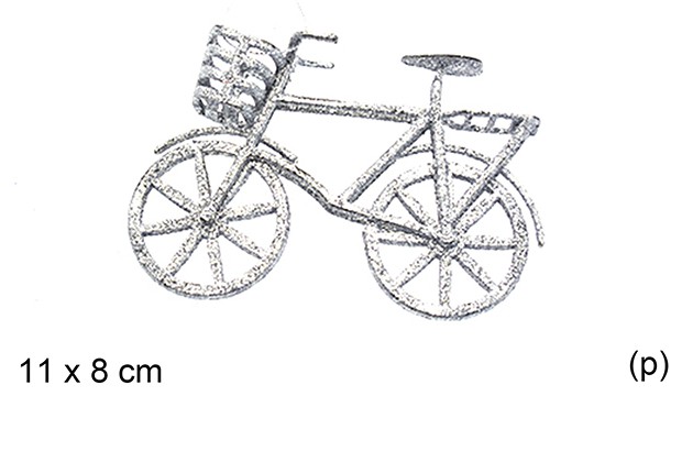 [205396] CIONDOLO IN BICICLETTA DI NATALE ARGENTO
