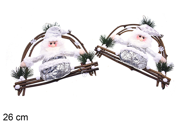 Colgante puerta con muñeco Navidad 26 cm