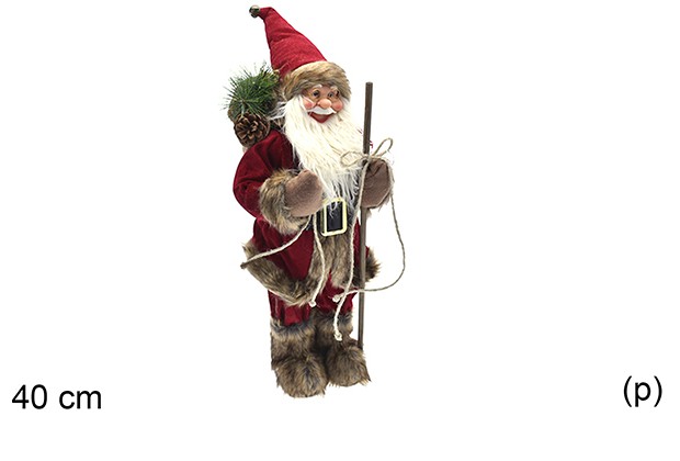 Babbo Natale rosso/oro 40 cm