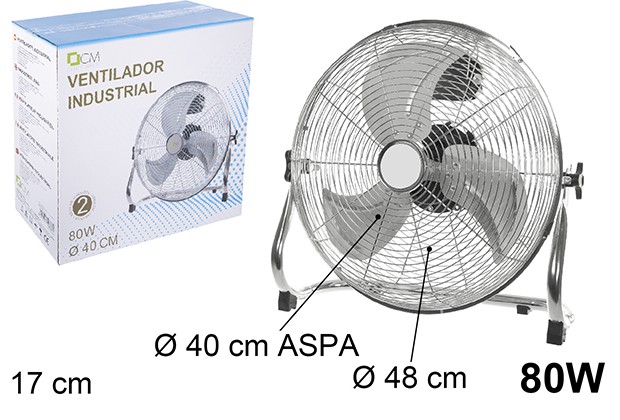 [110638] Ventilador de piso industrial 80 W 40 cm
