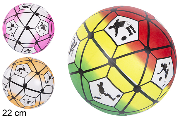 [110869] Plastic ball assorted colors 22 cm