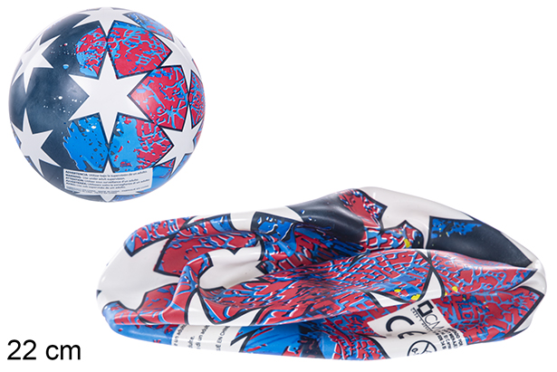 [110879] Plastic ball decorated with stars, 22 cm