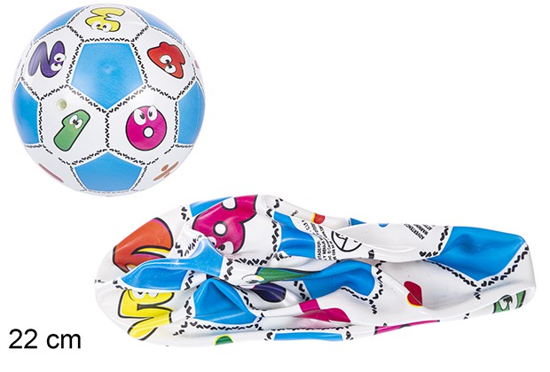 [110884] Bola de plástico decorada com números 22 cm