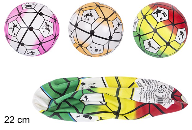 [110886] Bola de plástico cores sortidas 22 cm