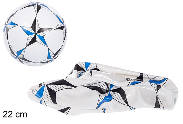 [110889] Boule en plastique décorée d'étoiles colorées, 22 cm