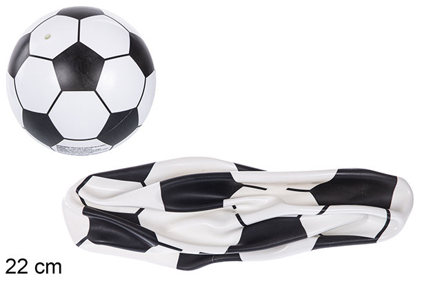[110890] Bola de futebol em plástico branca 22 cm