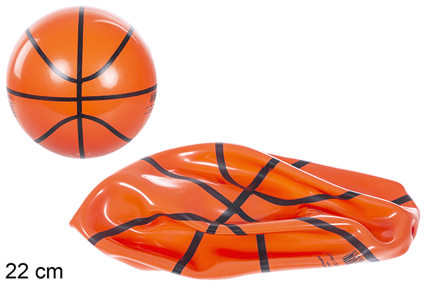 [110891] Ballon de basket en plastique 22 cm
