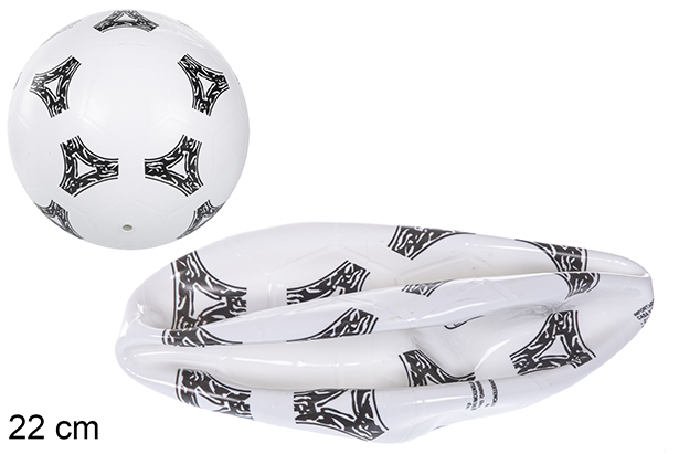 [110894] Balón plástico decorado triángulos 22 cm