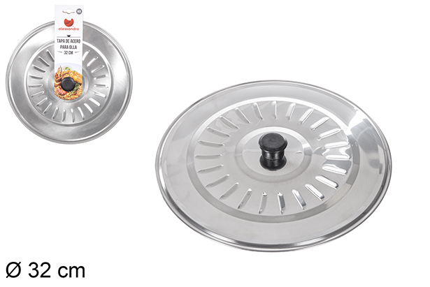 [110566] Stainless steel lid for pot 32 cm