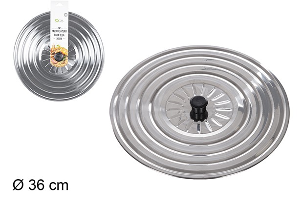 Stainless steel lid for pot 36 cm
