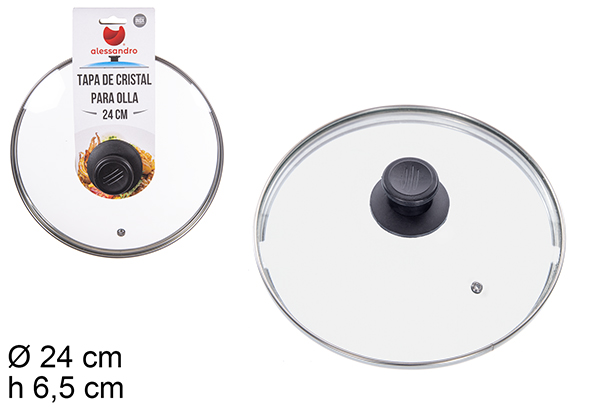 [110575] Glass lid for pot 24 cm