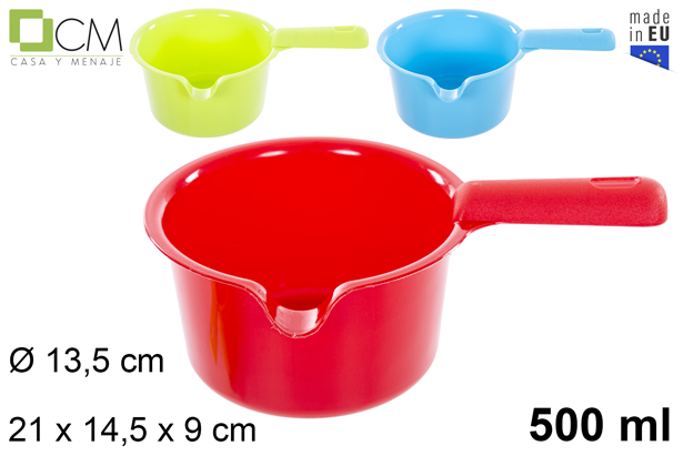 [111519] Panela de plásticopara micro-ondas cores sortidas 500 ml