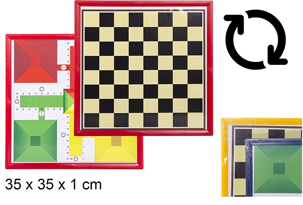 Parcheesi e tabuleiro de xadrez 35 cm