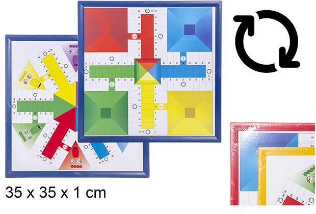 Plateau Parcheesi pour 4 et 6 joueurs 35x35 cm
