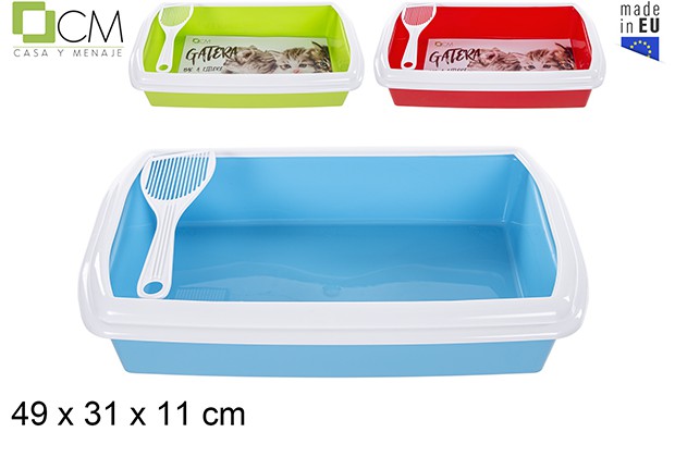 [102952] Gattaiola in plastica con coperchio e paletta colori assortiti