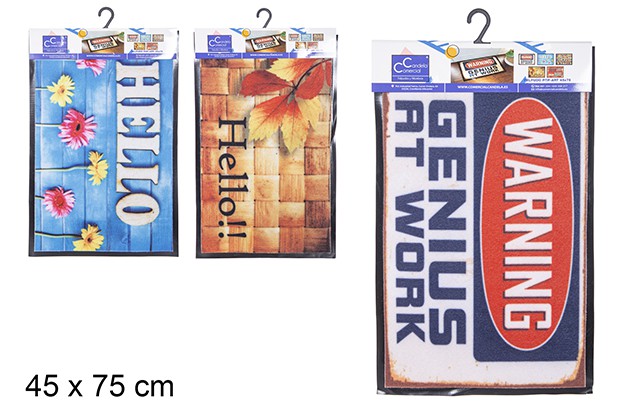 [205964] Paillasson pop-art décoré assorti 45x75 cm