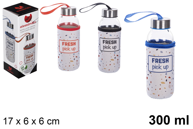 Frasco de vidro com capa 300 ml