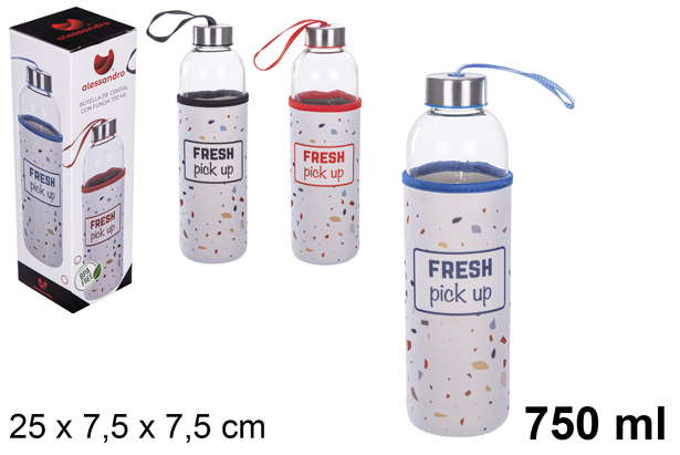 Frasco de vidro com capa 750 ml