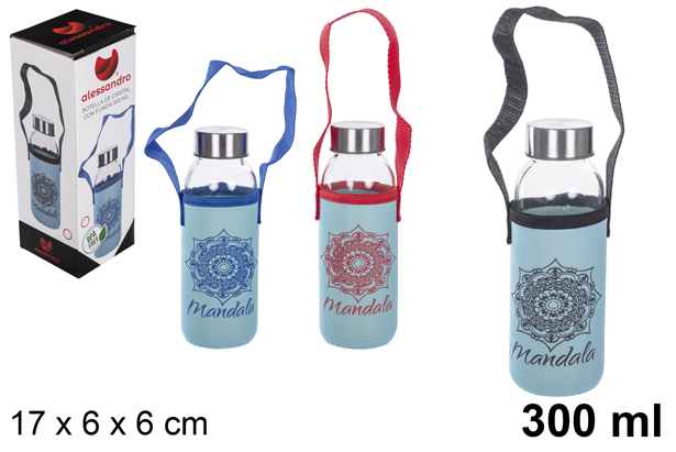 Botella cristal con funda neopreno 300 ml