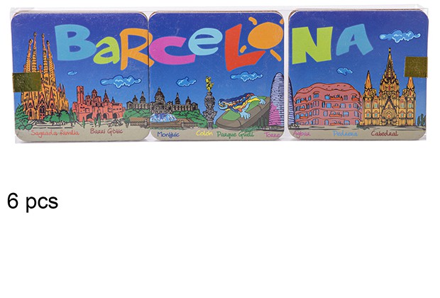 [205998] Posavasos panorámica dibujo Barcelona