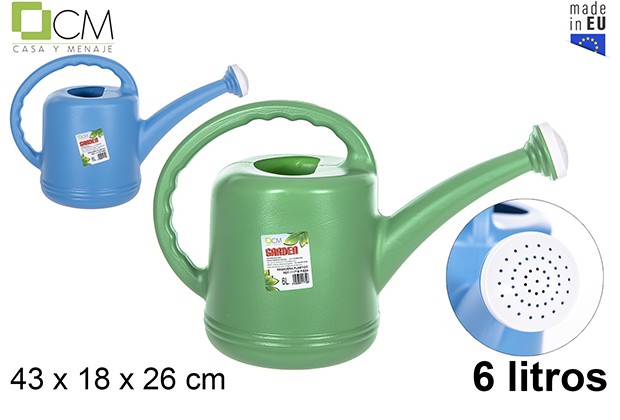 [111719] Annaffiatoio in plastica colori assortiti 6 l. (eco)