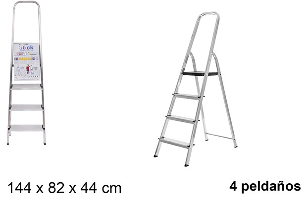 Aluminum ladder 4 steps with platform