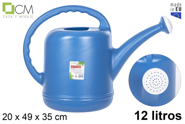 Regadera plástico azul 12 l. (eco)