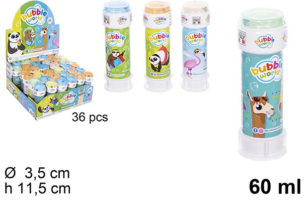 Tubo pompas jabón Animal Bubbles 60 ml