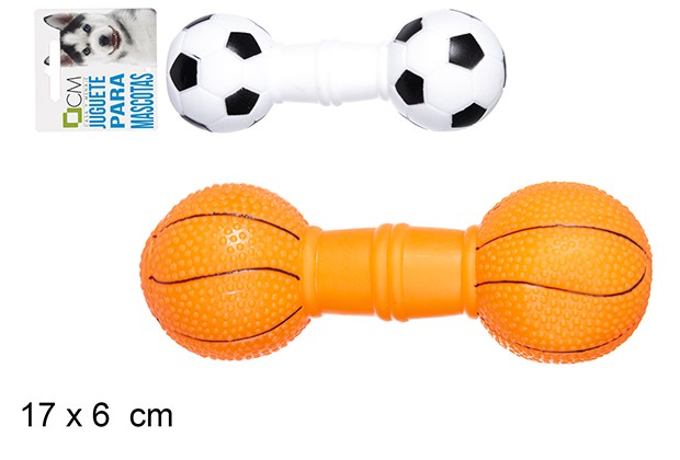 Giocattolo per cani manubri con suono 16 cm 