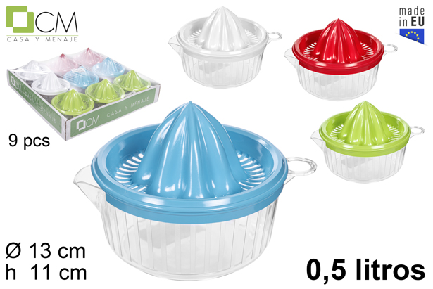 Presse-agrumes avec couvercle design rond couleur 0,5 l.