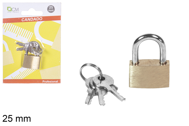 25 mm bronze security padlock