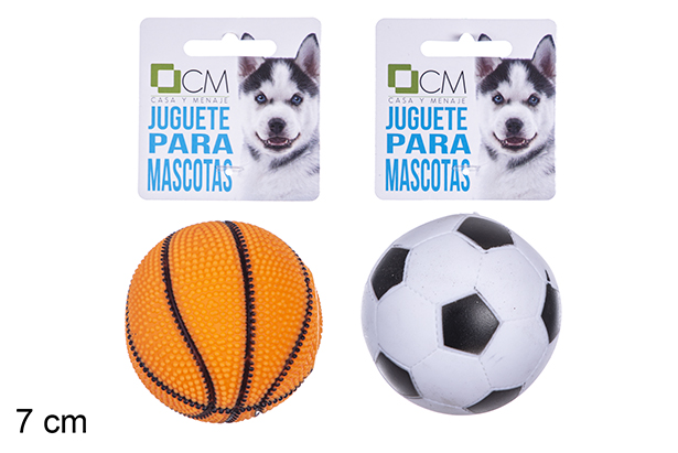 Balle sonore football/basket pour chien  