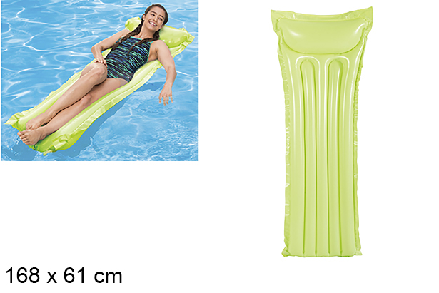 Colchoneta hinchable verde 168x61 cm