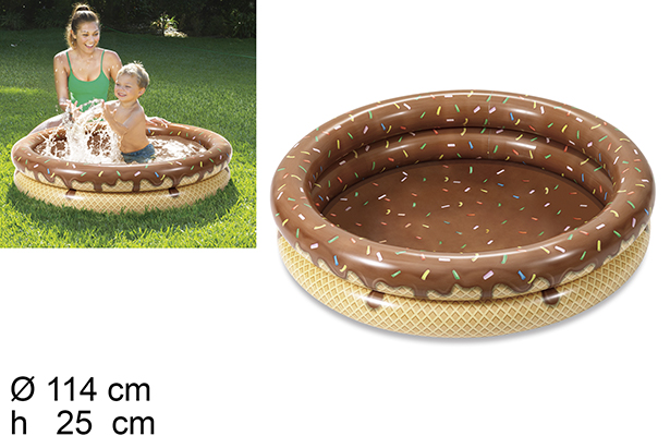 Piscina hinchable chocolate 114 cm