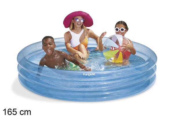 Piscina hinchable 3 anillos azul 165 cm