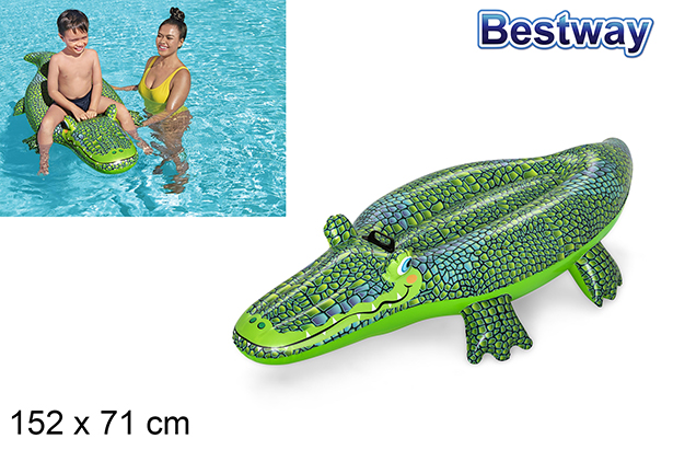 [206171] Crocodile inflatable mattress box bw 152x71 cm 