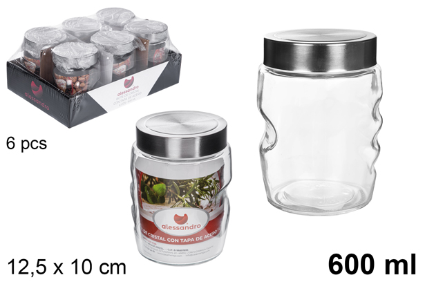 [109185] Glass jar with steel lid 600 ml