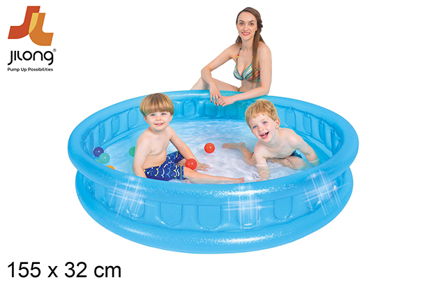Piscine gonflable pour enfants bleue 155 cm