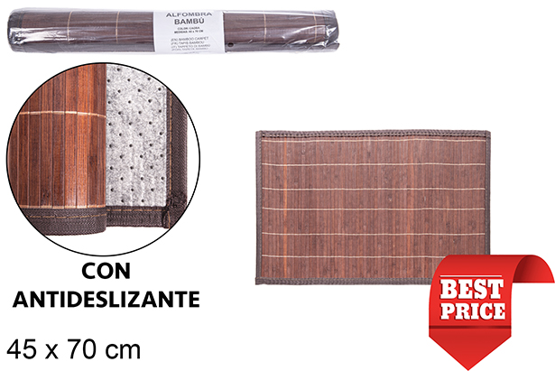 Tapis en bambou acajou45x70 cm 