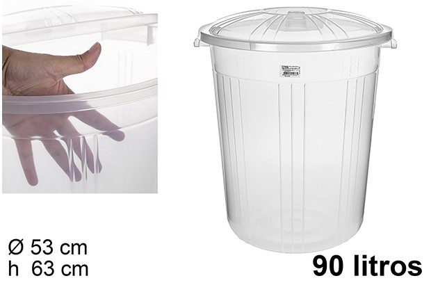 Cubo transparente 90lt