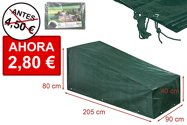 Fodera protettiva per divano da esterno 205x90x80/40 cm