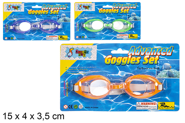 Lunettes de natation sous blister