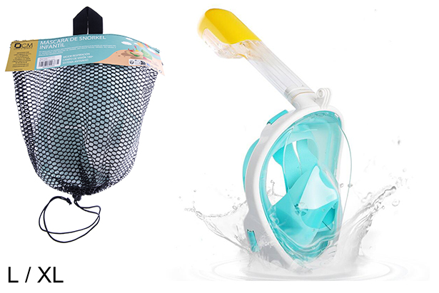 [112189] Maschera da snorkeling blu L/XL