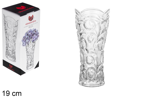 Vaso di vetro Ibiza 19 cm