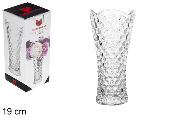 Vaso de vidro Ronda 19 cm