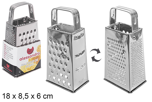[111425] Grattugia in acciaio a 4 facce 18 cm