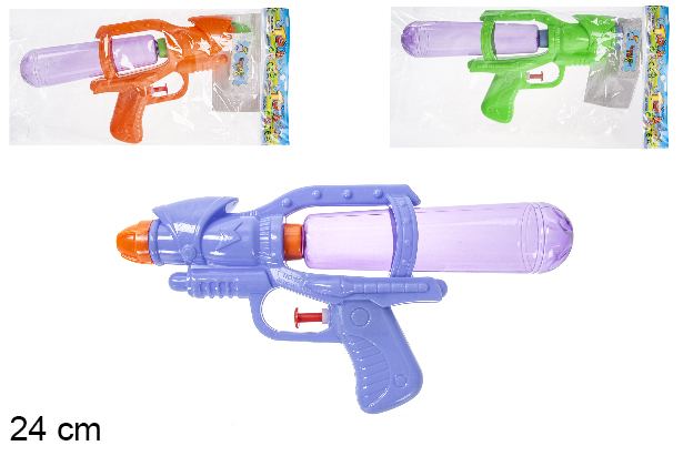 Pistola ad acqua colori assortiti 24 cm