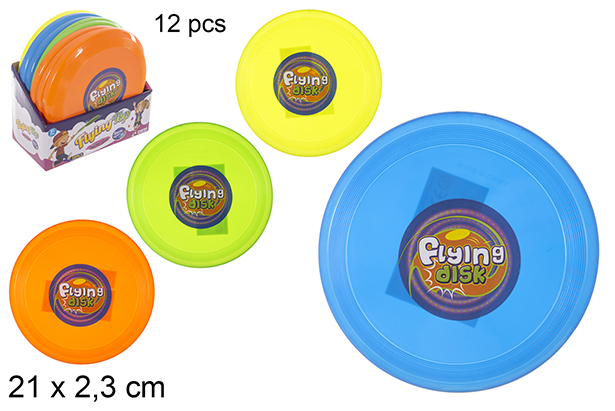 Disque volant couleurs assorties 21 cm